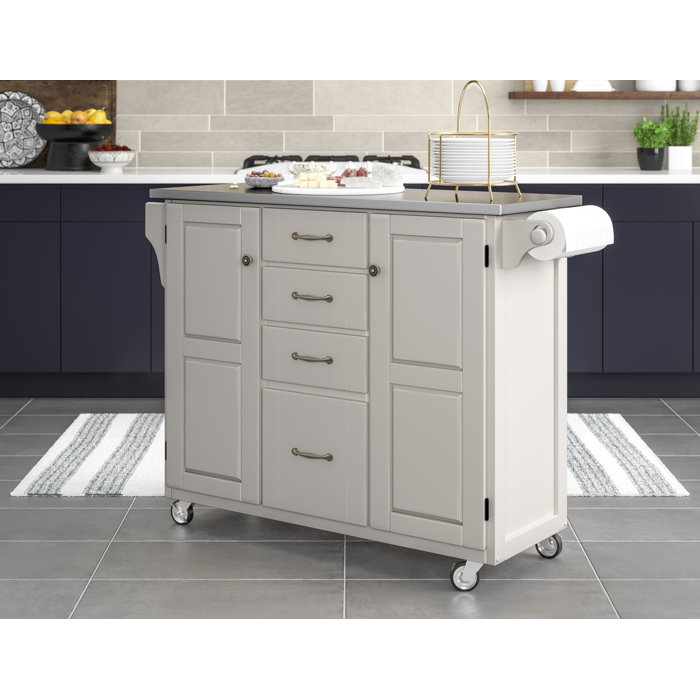 Red Barrel Studio® Littrell Metal Kitchen Island & Reviews Wayfair